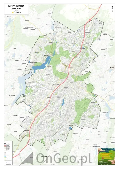 Mapa gminy Szypliszki